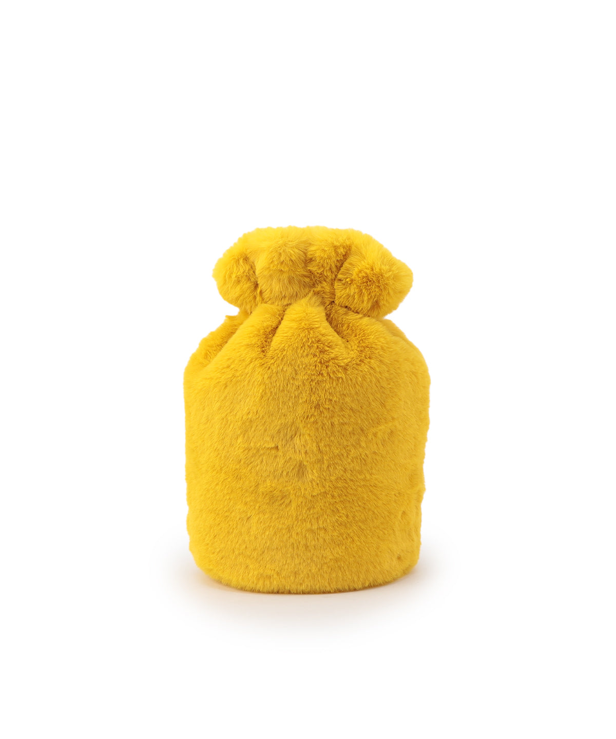 Eco Fur Drawstring Bag(Medium)YELLOW