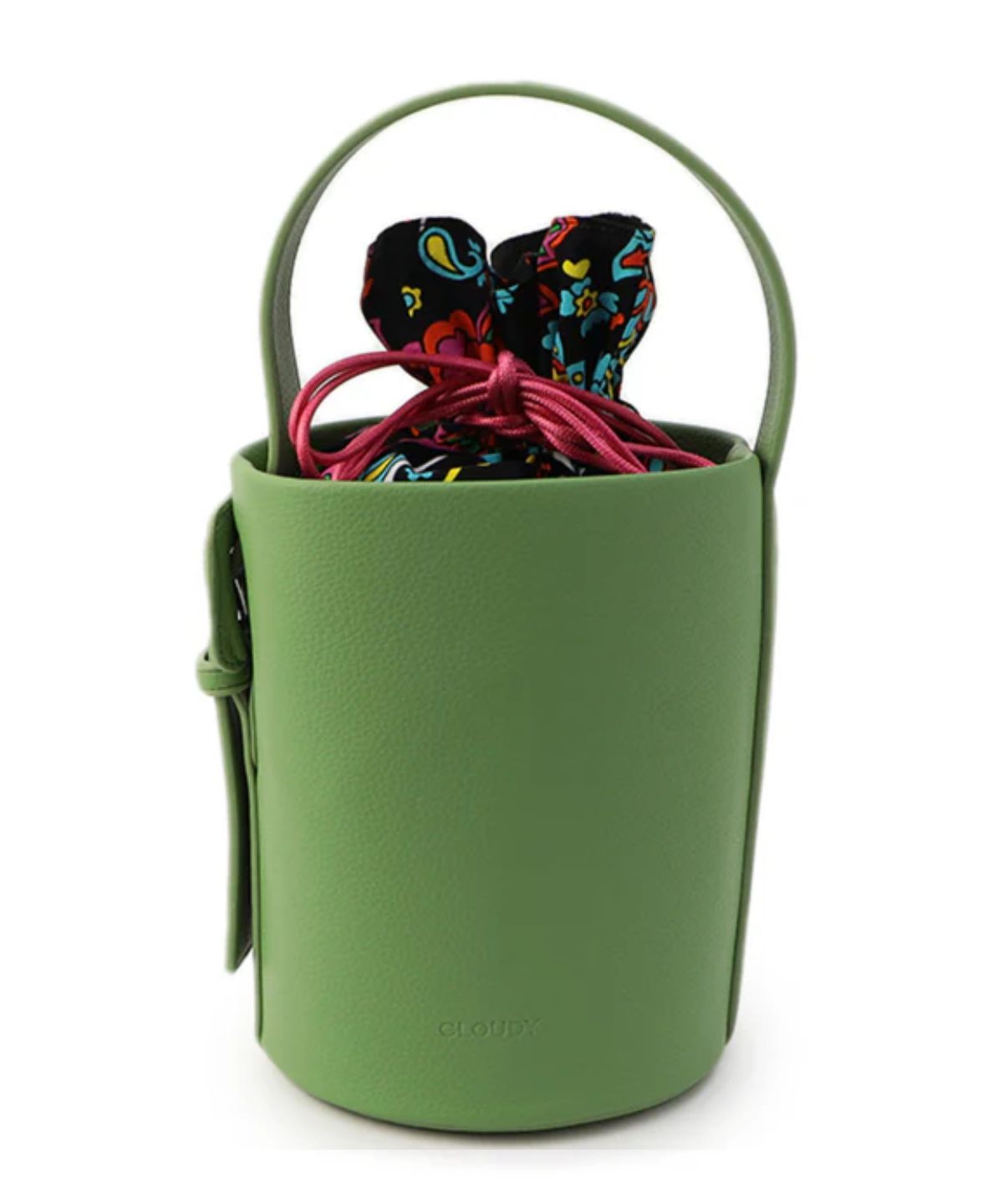 Coverd Buckle Tube Bag GREEN