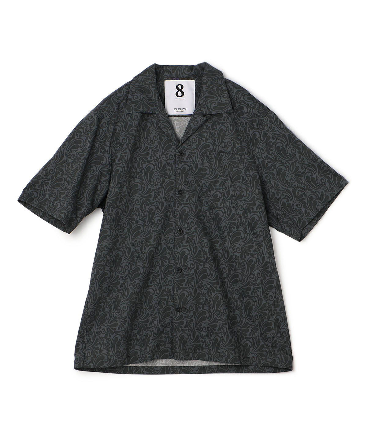 African Textile Shirt  CHARCOAL