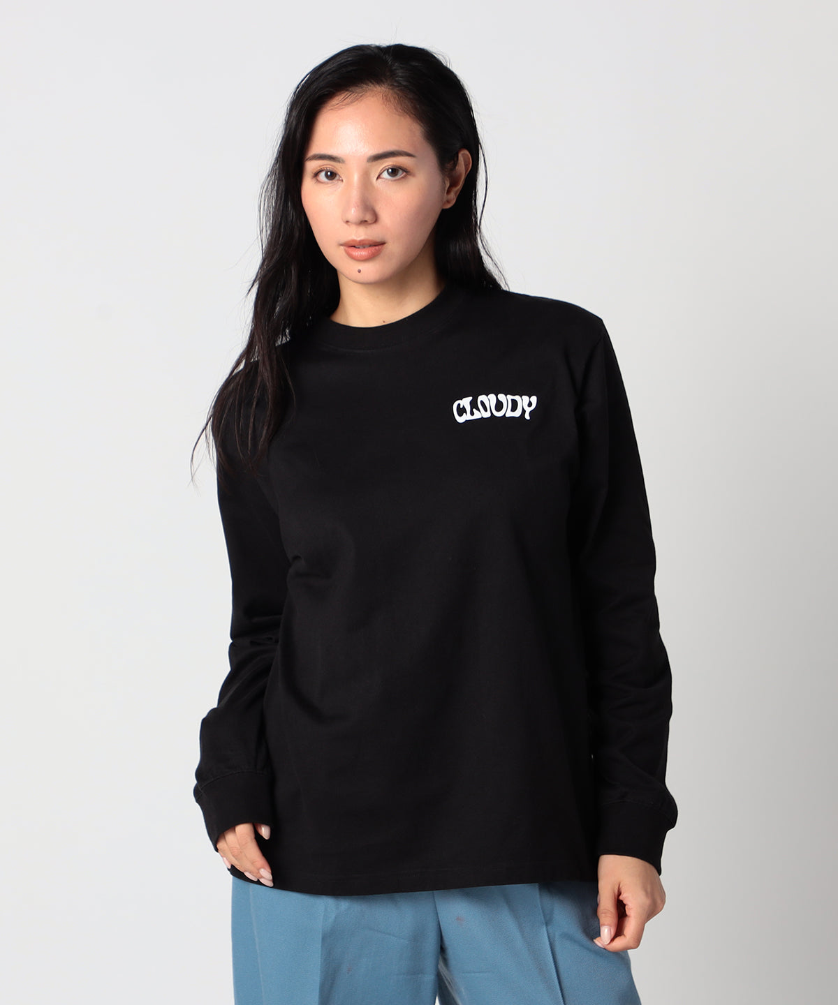 Long Sleeve T-Shirts CLOUDY FARM BLACK