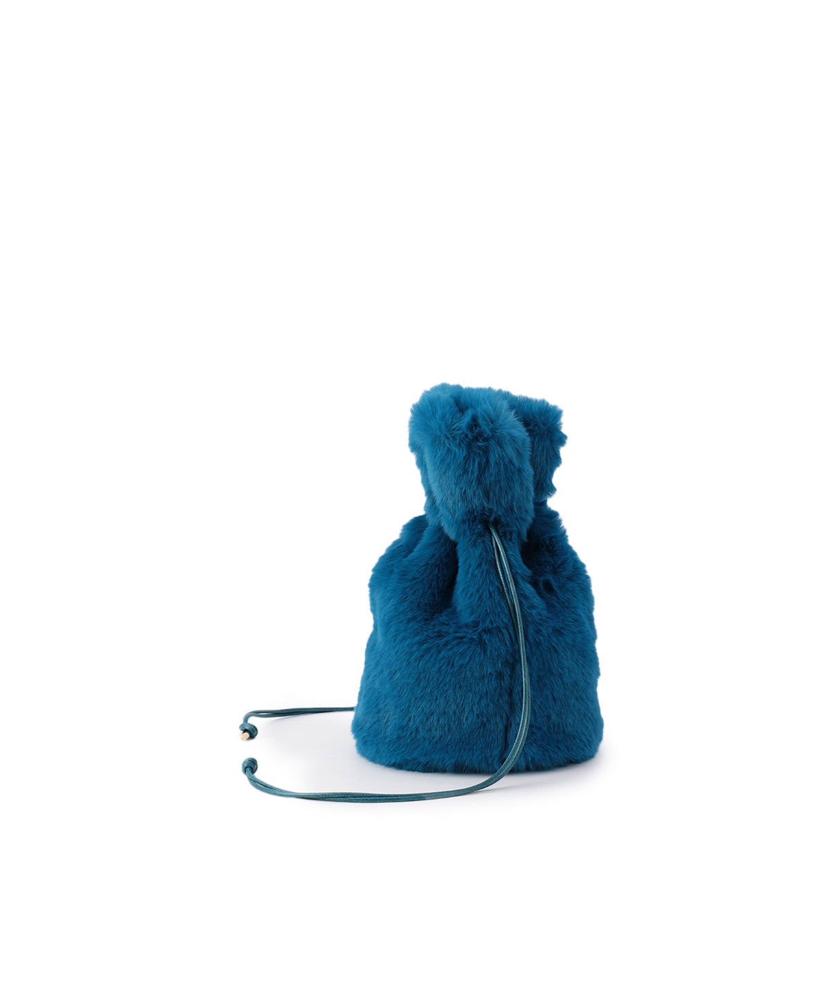 Eco Fur Drawstring Bag(Small)E.BLUE