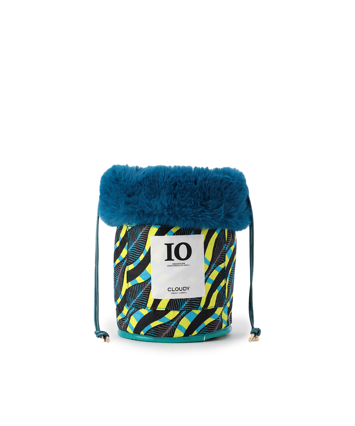 Eco Fur Drawstring Bag (Small) E.BLUE