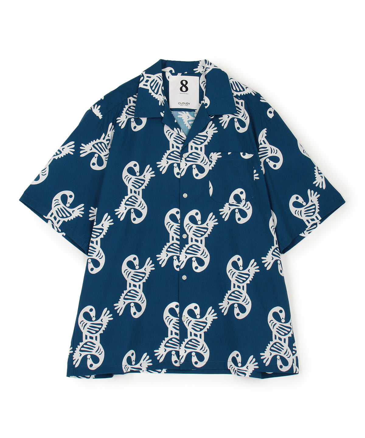 African Textile Shirt BLUE