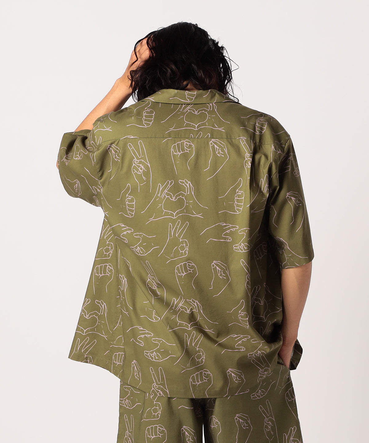 African Textile Shirt  KHAKI