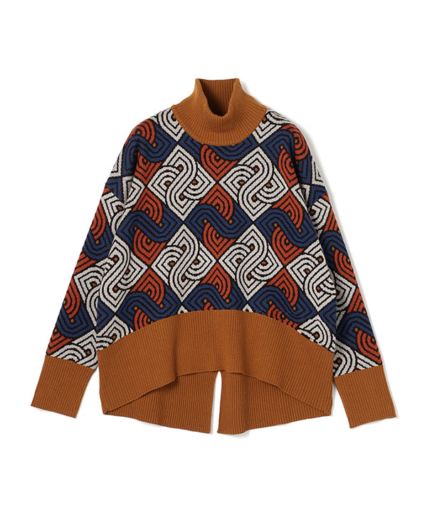 Wool/Nylon Dolman Knit Sweater RED