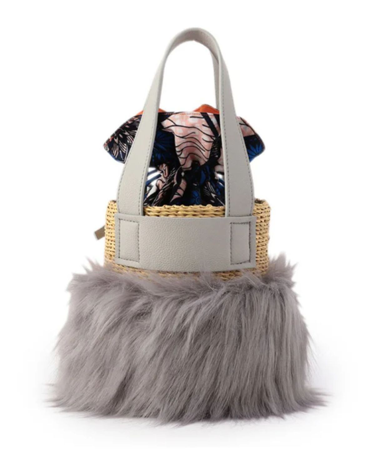 Eco Fur Basket BLUEGRAY