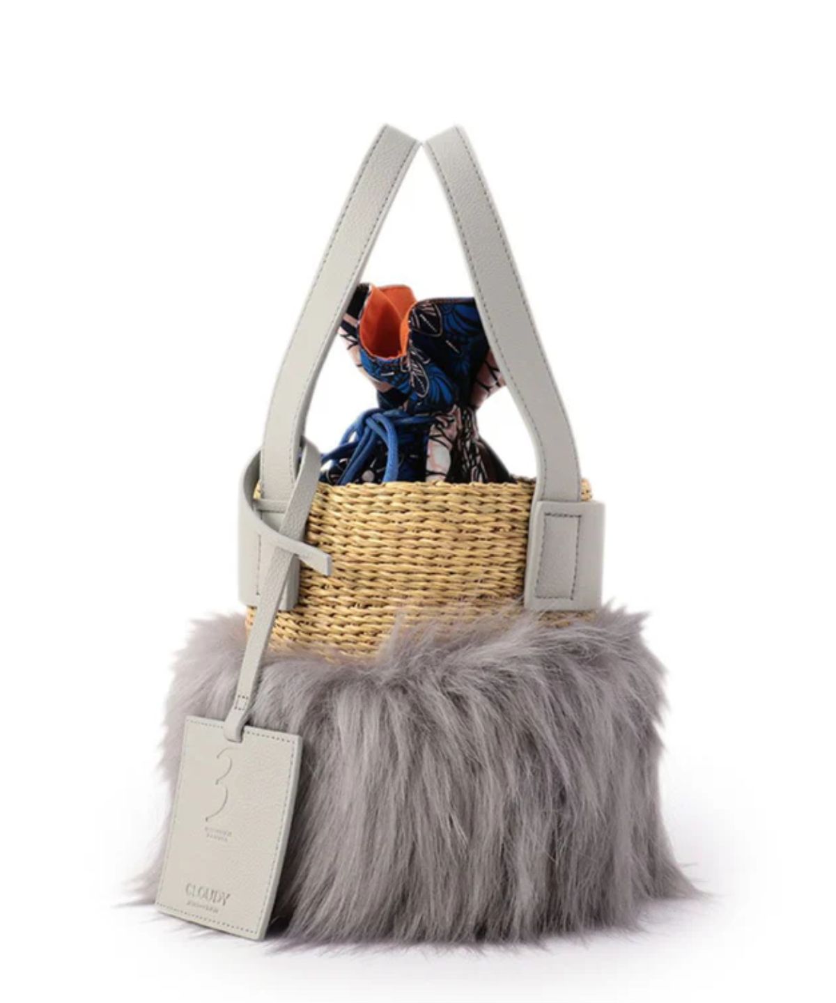 Eco Fur Basket BLUEGRAY