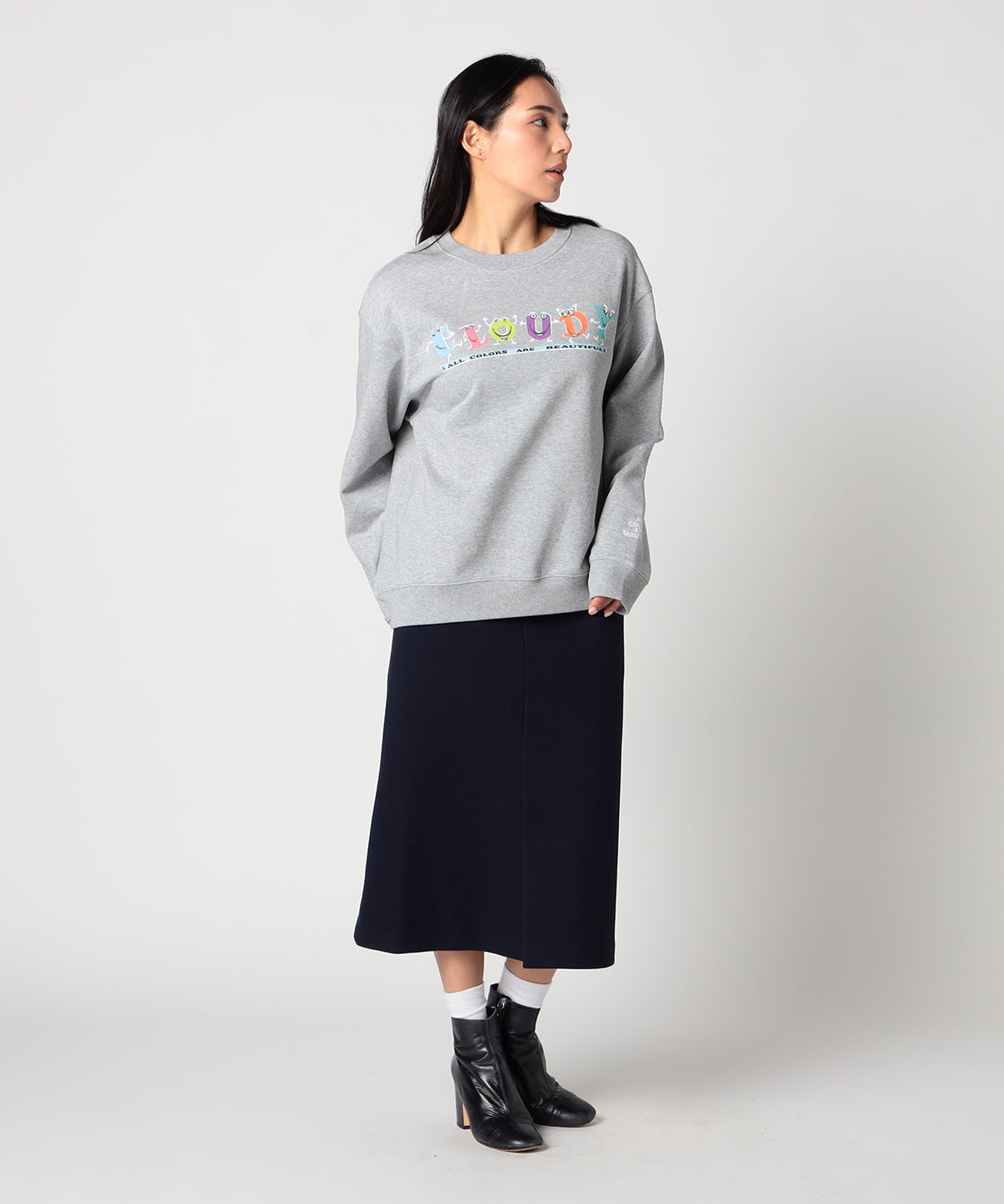 Sweat Shirts CLOUDY characters GRAY