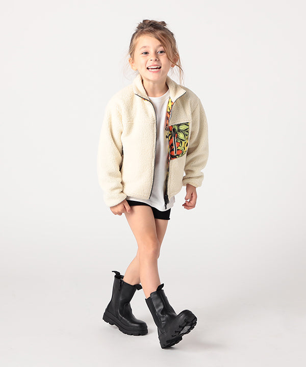 Kids Recycled Reversible BOA Blouson OFFWHITE