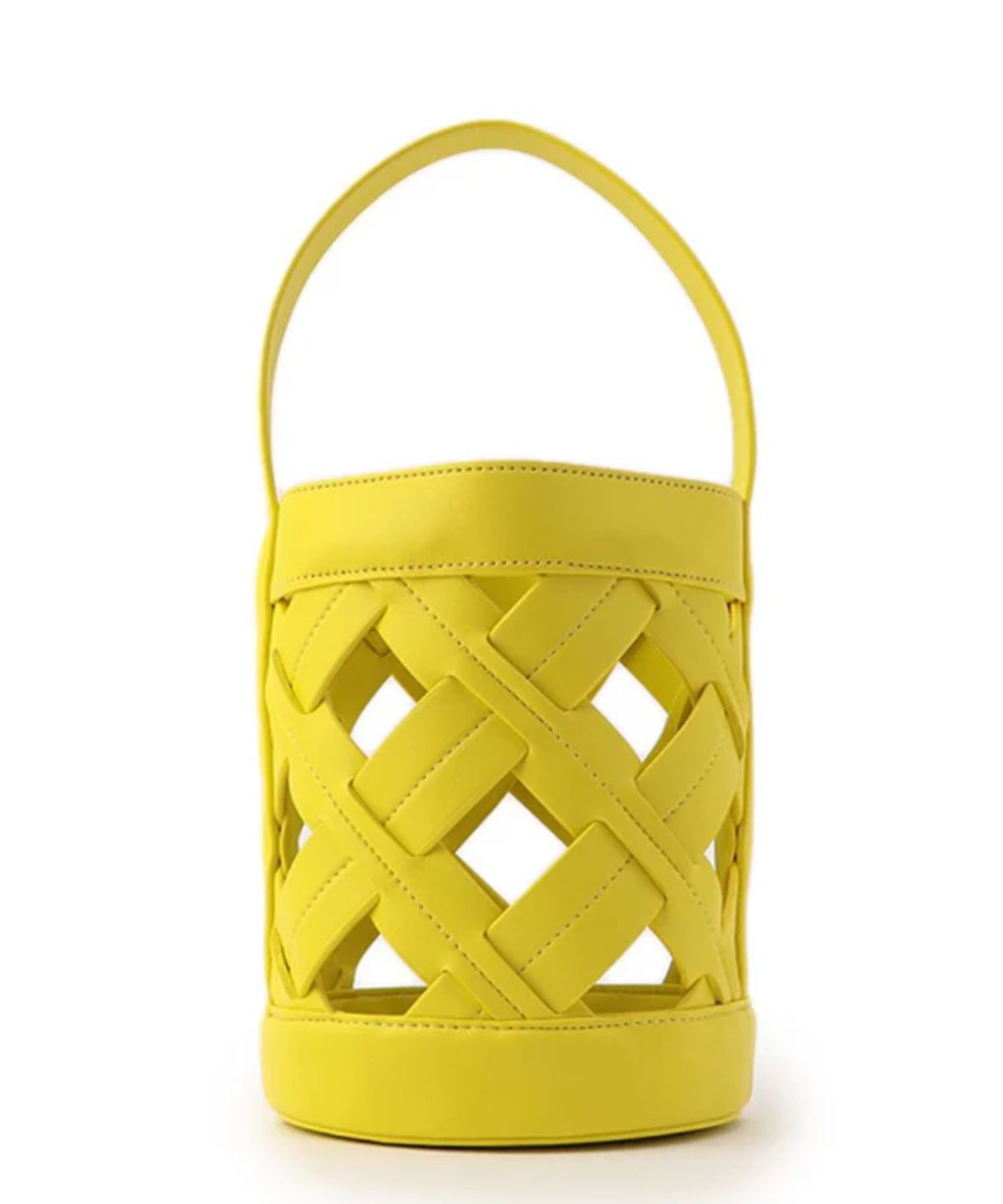 Cross Mesh Tube Bag YELLOW