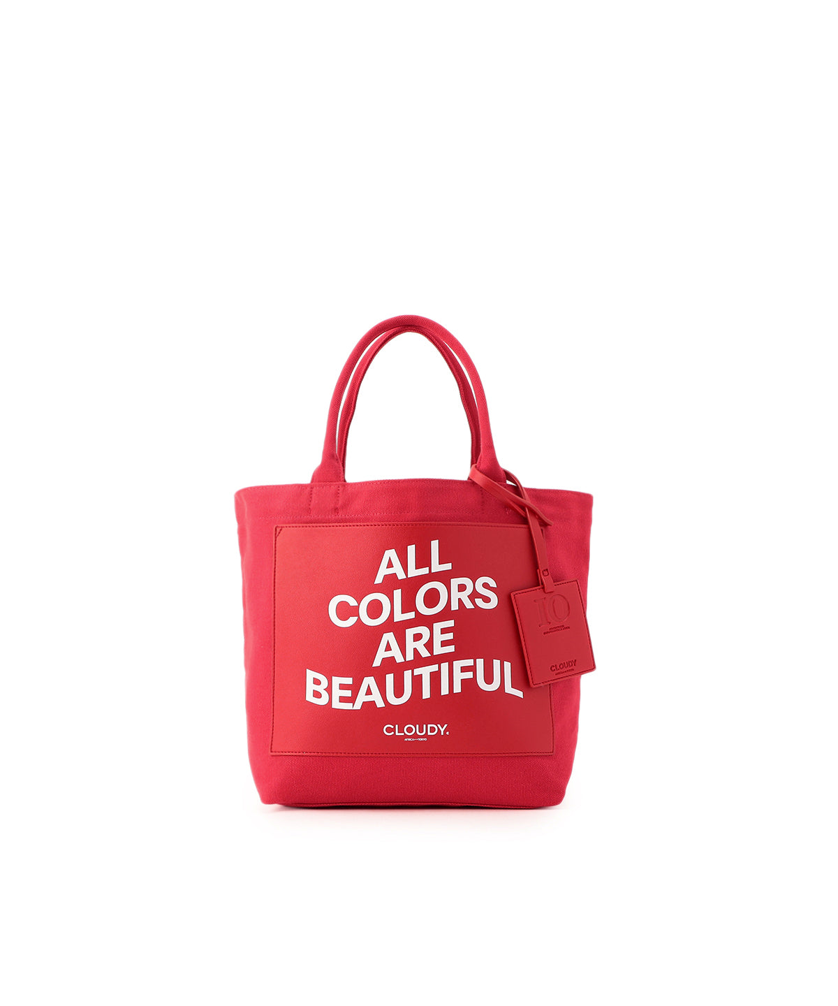 [EC Limited] Colored Canvas Tote (Medium) RED