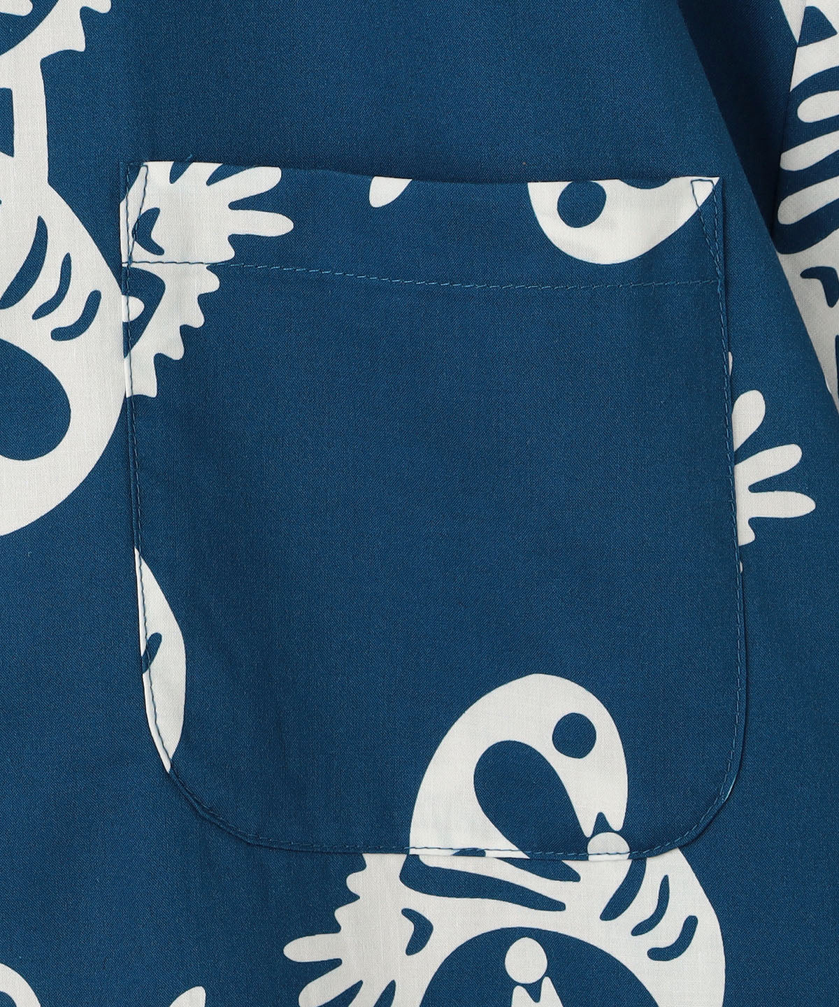 African Textile Shirt BLUE