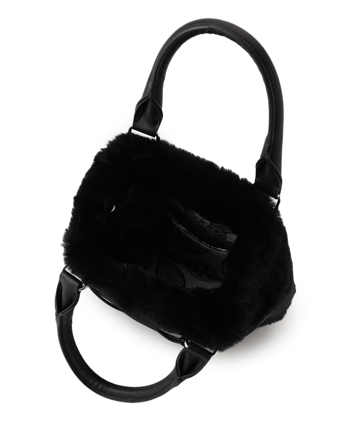 【予約：11月中旬〜下旬発送予定】Eco Fur Drawstring Shoulder Bag BLACK