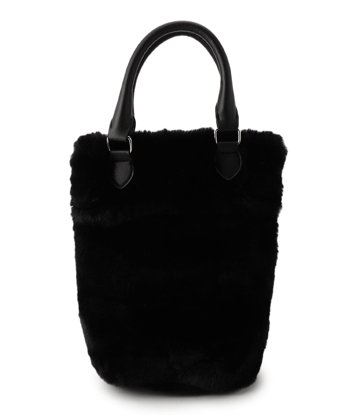 【予約：11月中旬〜下旬発送予定】Eco Fur Drawstring Shoulder Bag BLACK