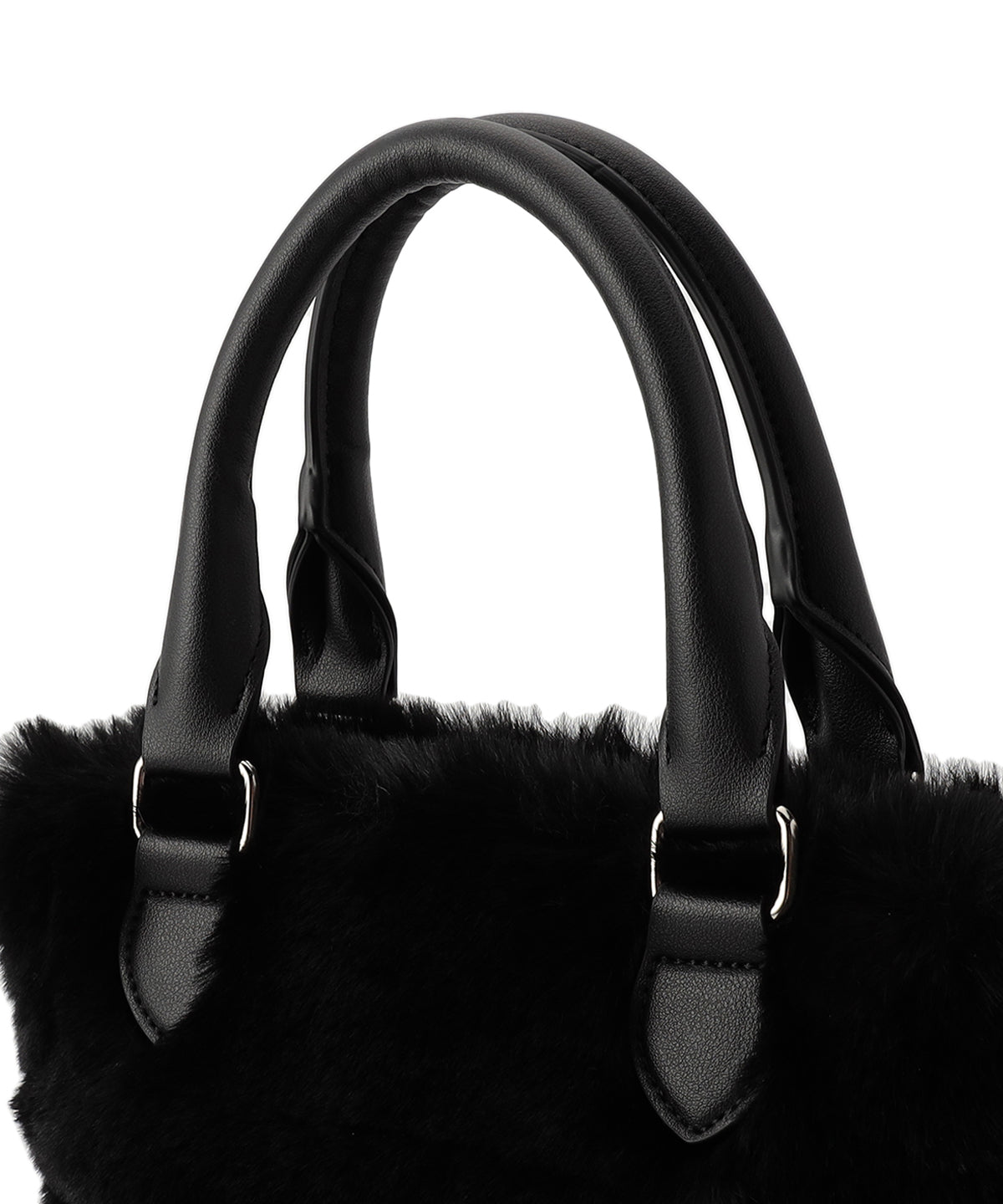 【予約：11月中旬〜下旬発送予定】Eco Fur Drawstring Shoulder Bag BLACK