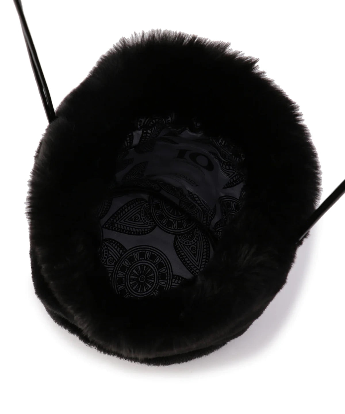 【期間限定ポーチS付き】Eco Fur Drawstring Bag (Small) BLACK