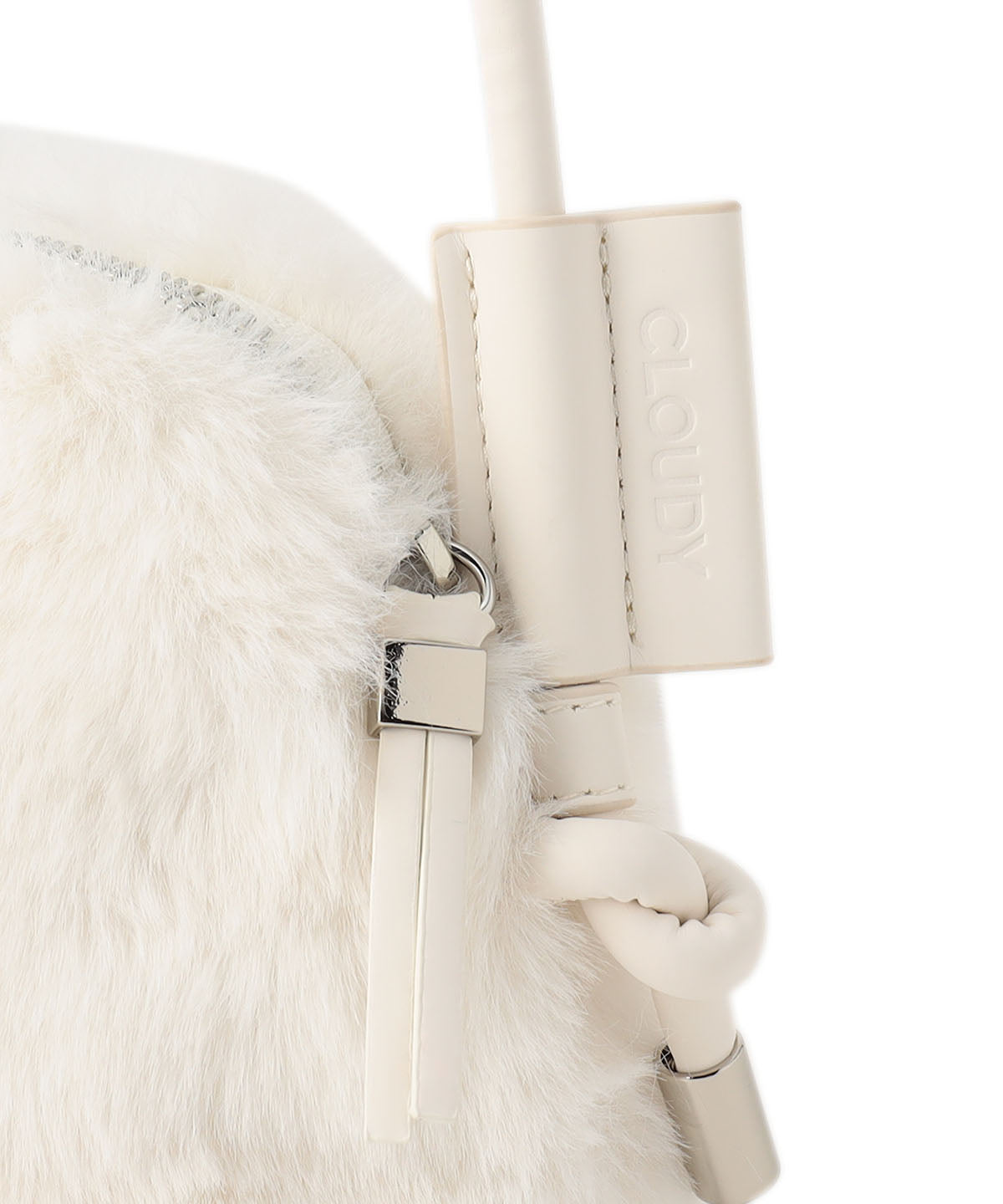 Eco Fur mini Shoulder Bag WHITE