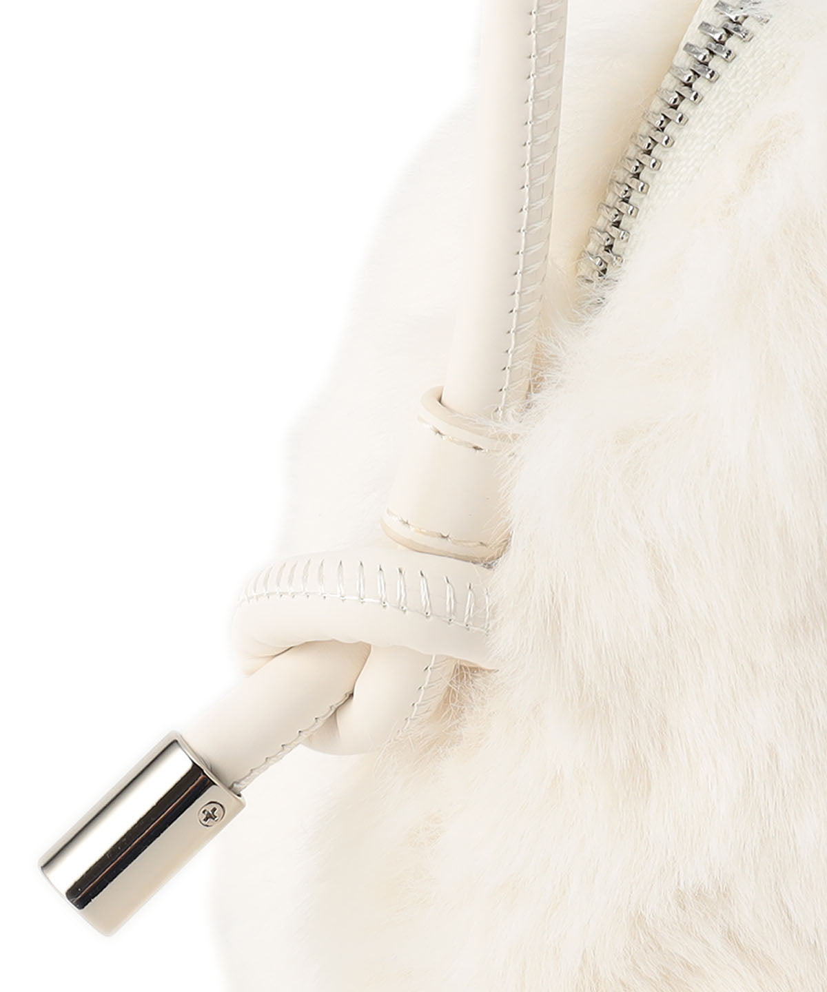 Eco Fur mini Shoulder Bag WHITE