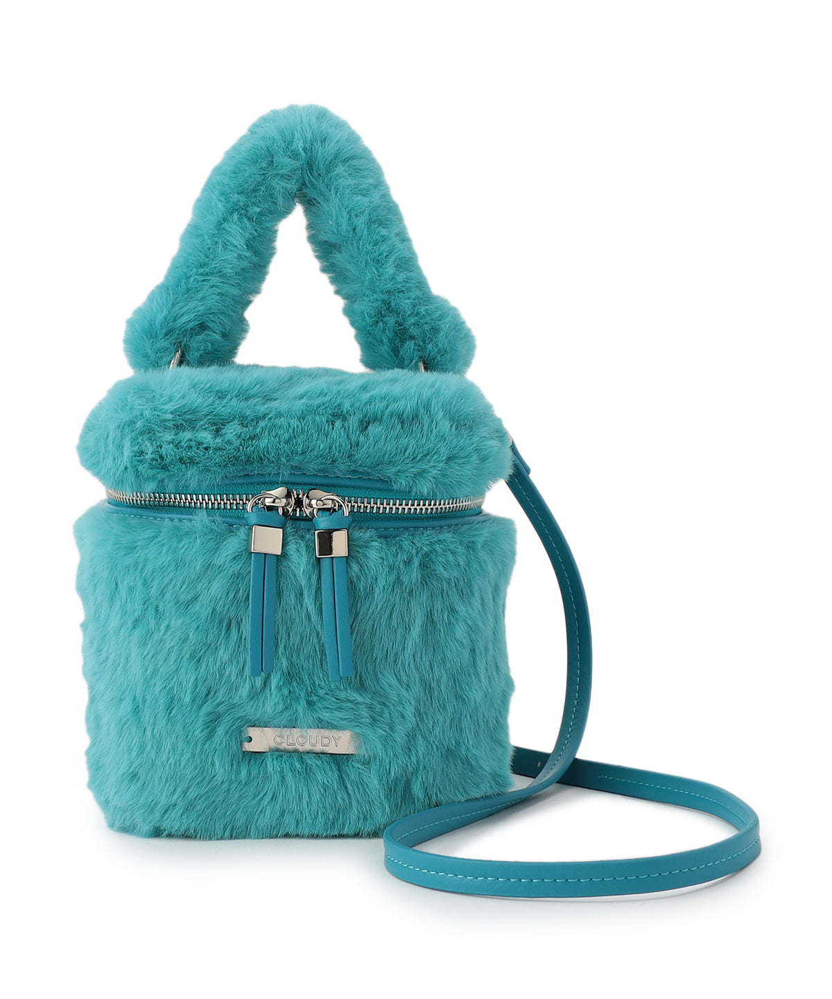 Eco Fur Vanity Bag SAX BLUE