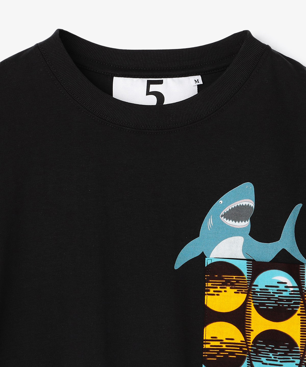 ポケットＴシャツ Shark BLACK