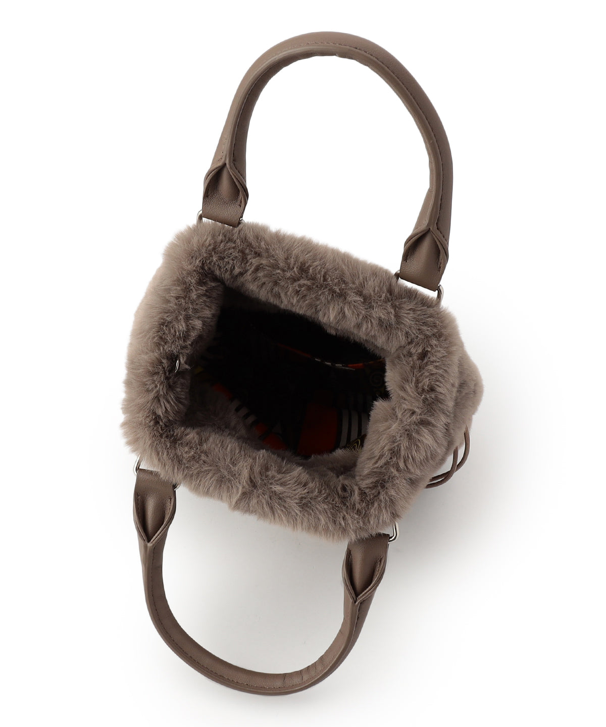 【予約：11月中旬〜下旬発送予定】Eco Fur Drawstring Shoulder Bag GREIGE