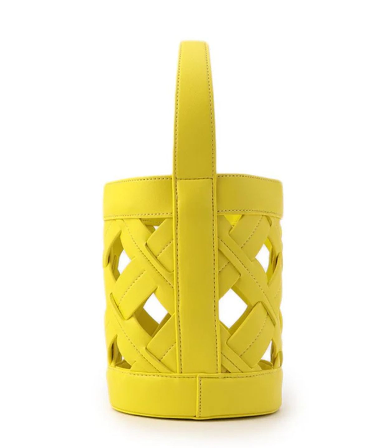 Cross Mesh Tube Bag YELLOW