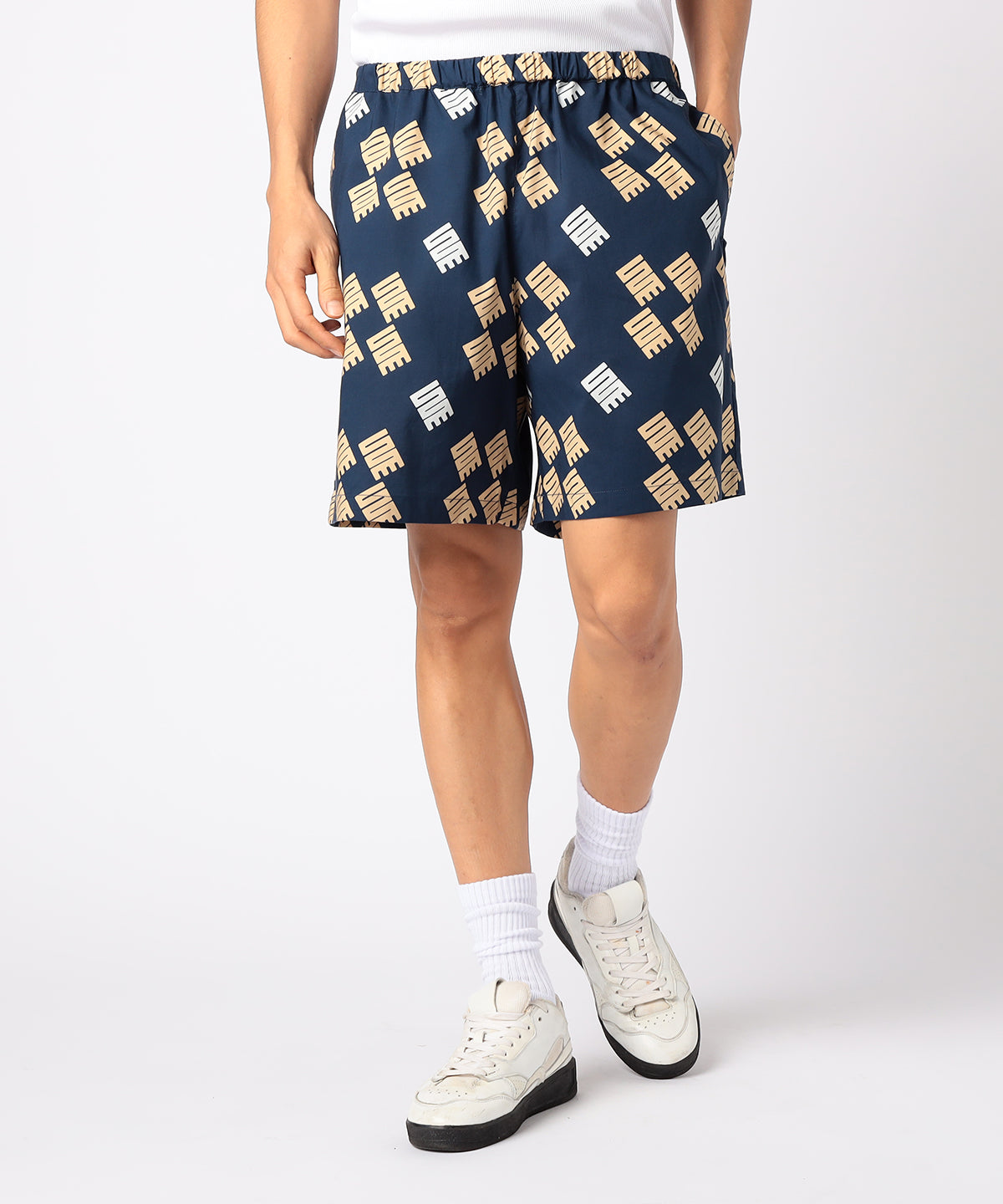 African Textile Shorts NAVY