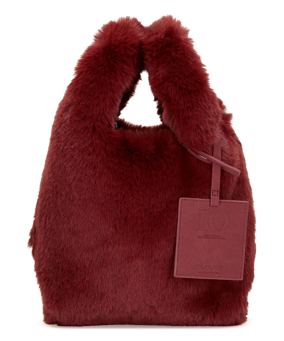 Eco Fur Convenience Bag (Small) BURGUNDY