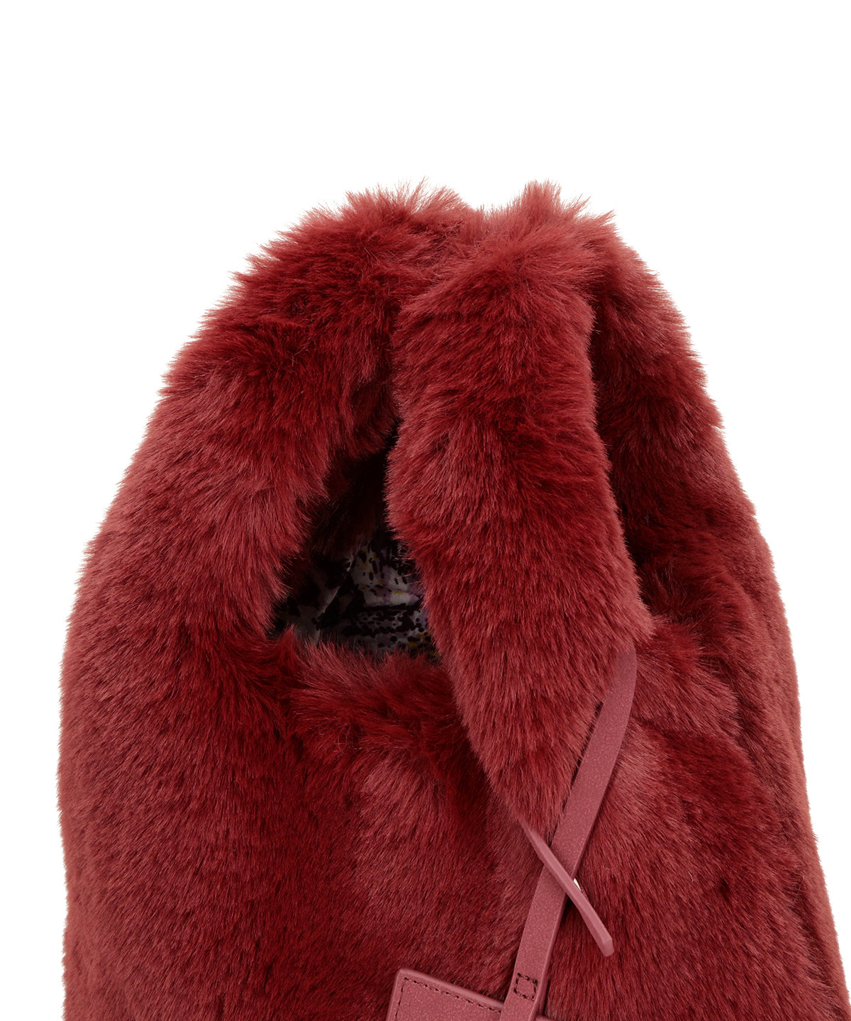 Eco Fur Convenience Bag (Small) BURGUNDY