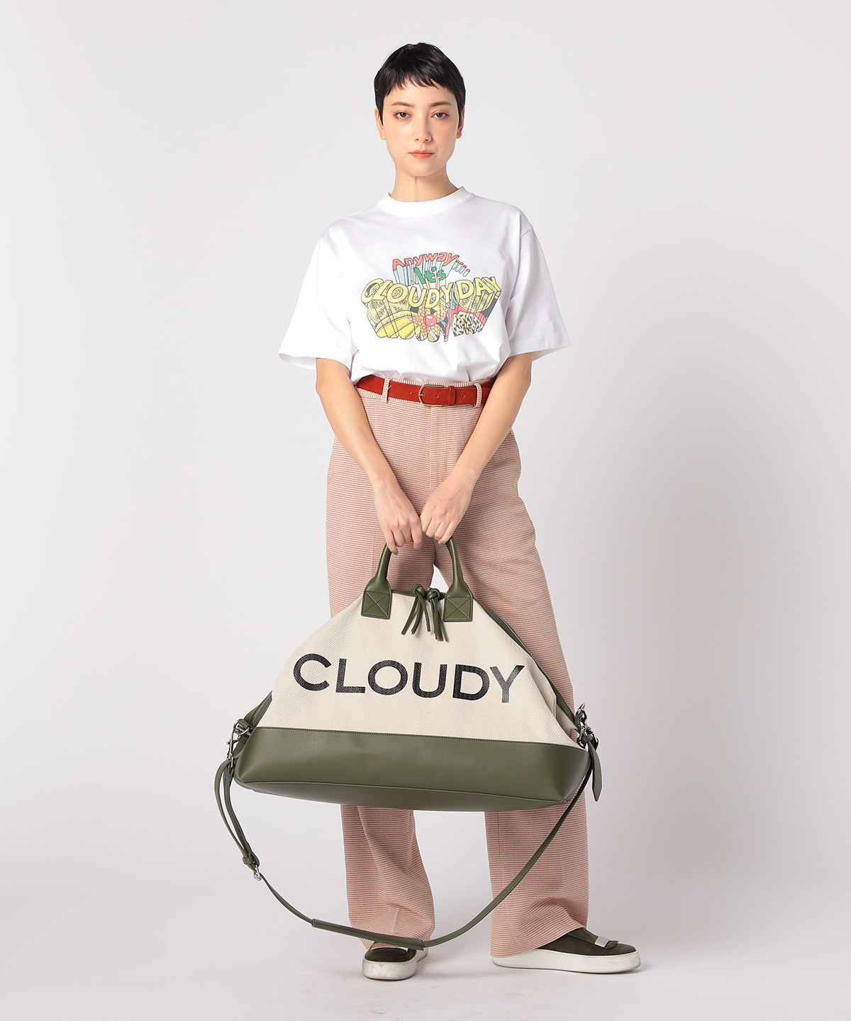 Logo Boston Bag KHAKI | バッグ | CLOUDY公式通販サイト