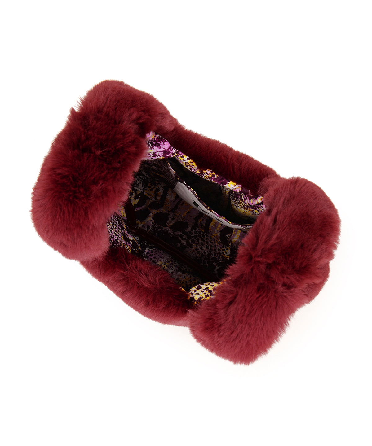 Eco Fur Convenience Bag (Small) BURGUNDY