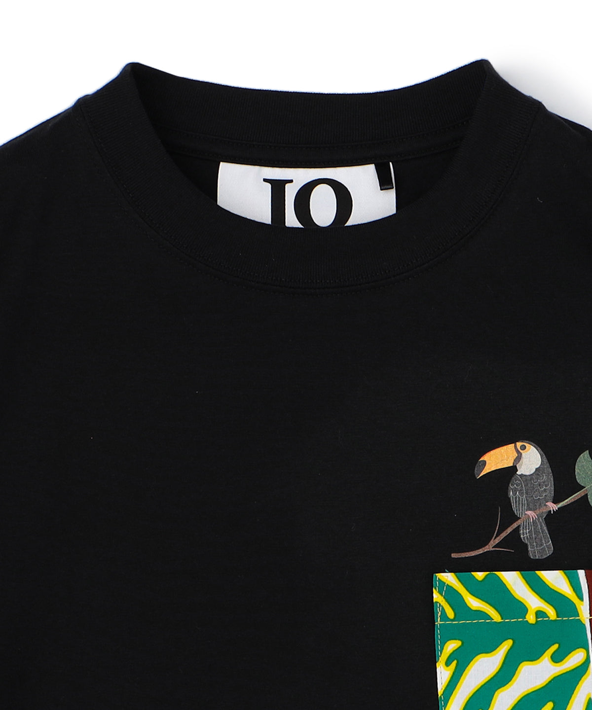 Printed Pocket T-SHIRTS Bird 411 BLACK