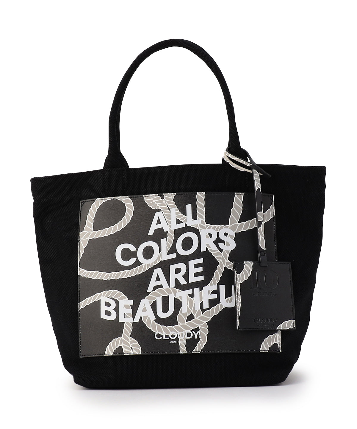 Canvas Tote (Medium) ROPE(BLACK)