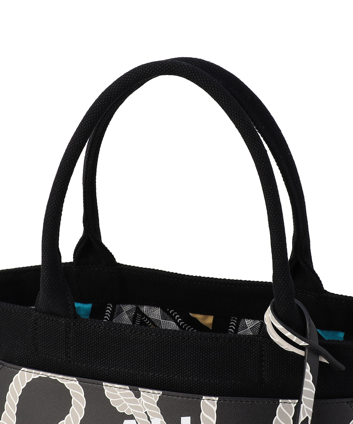 Canvas Tote (Medium) ROPE(BLACK)