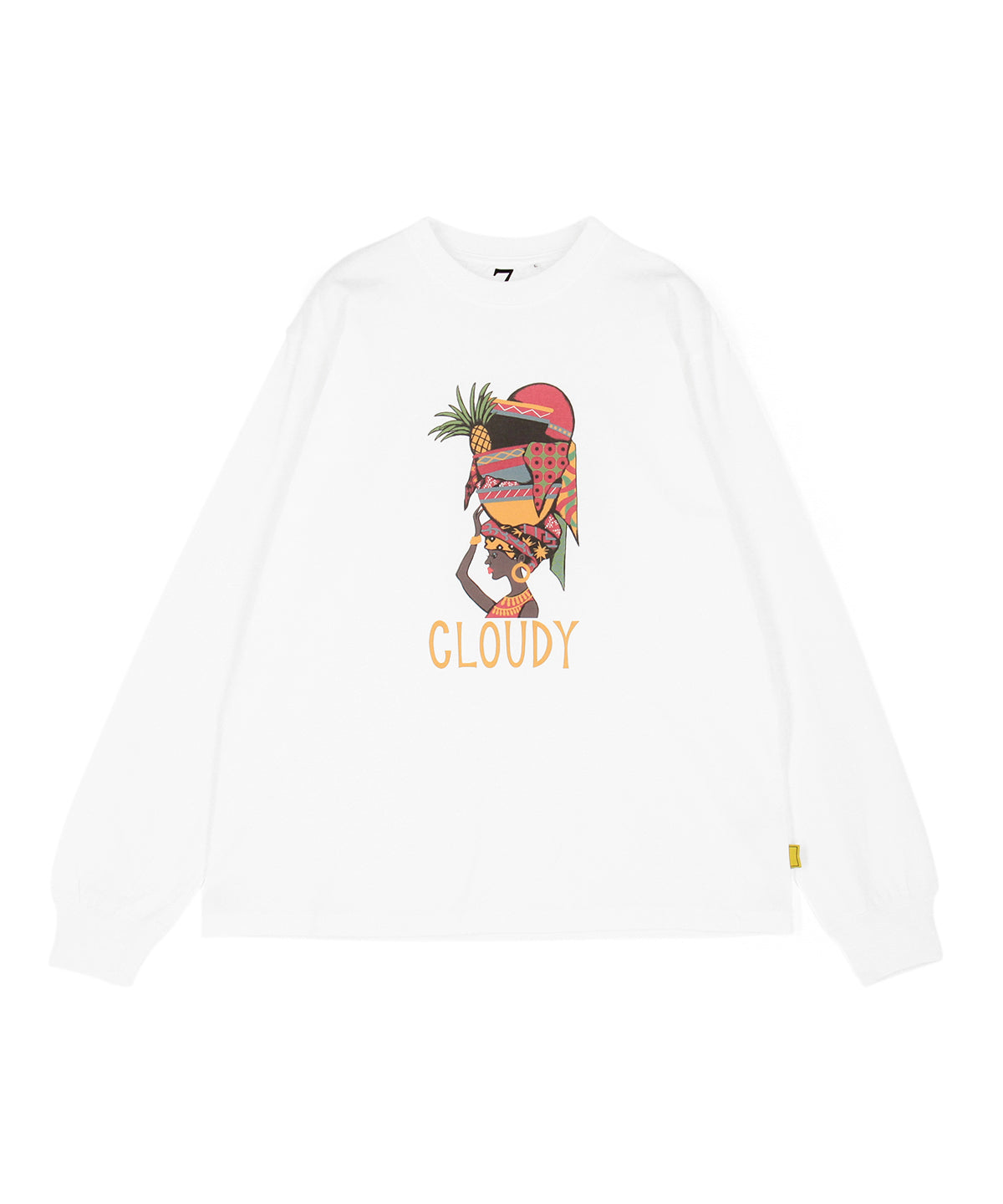 プリントロングTシャツ Ghana Woman ホワイト