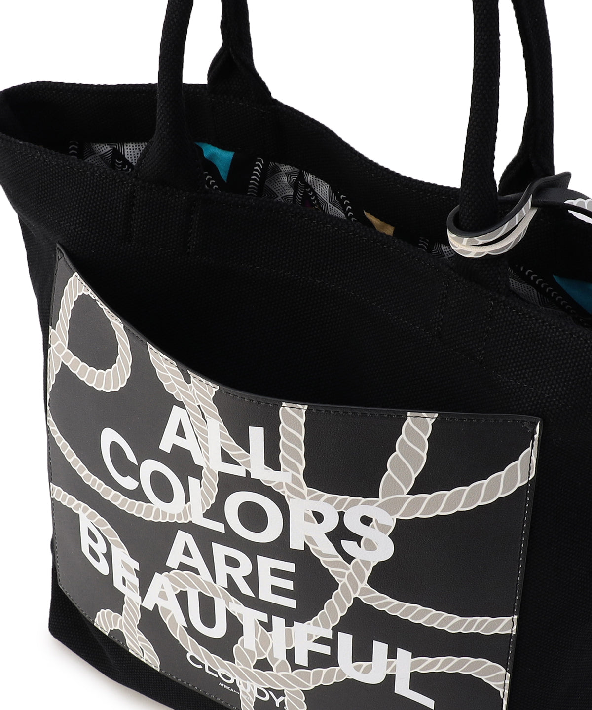 Canvas Tote (Medium) ROPE(BLACK)