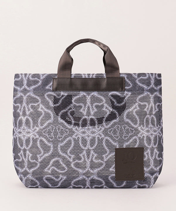 African Textile Mesh Tote Bag (Medium) DARK GRAY