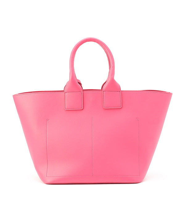 Printed Fake Leather 2Way Handbag (Medium) PINK | Bag | CLOUDY