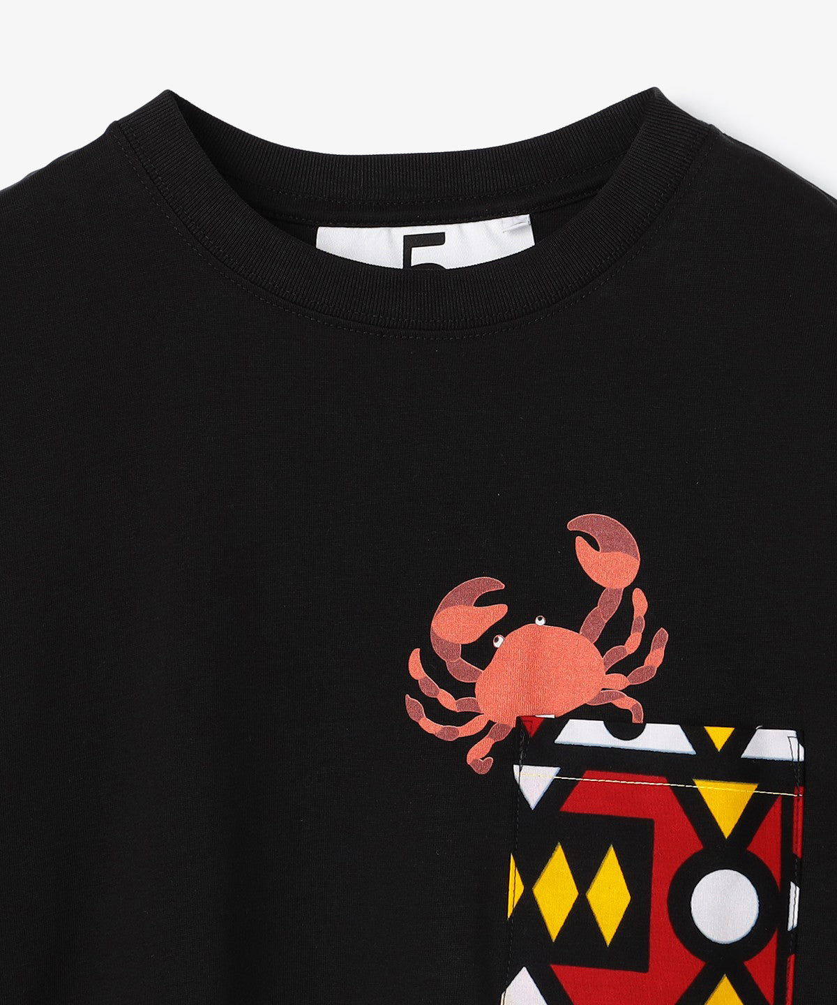 ポケットＴシャツ Crab BLACK