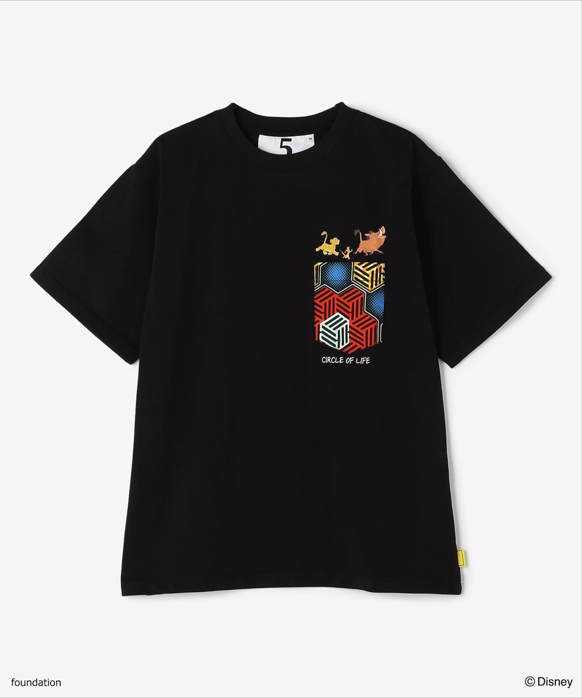 ポケットTシャツ SIMBA,TIMON,PUMBAA BLACK
