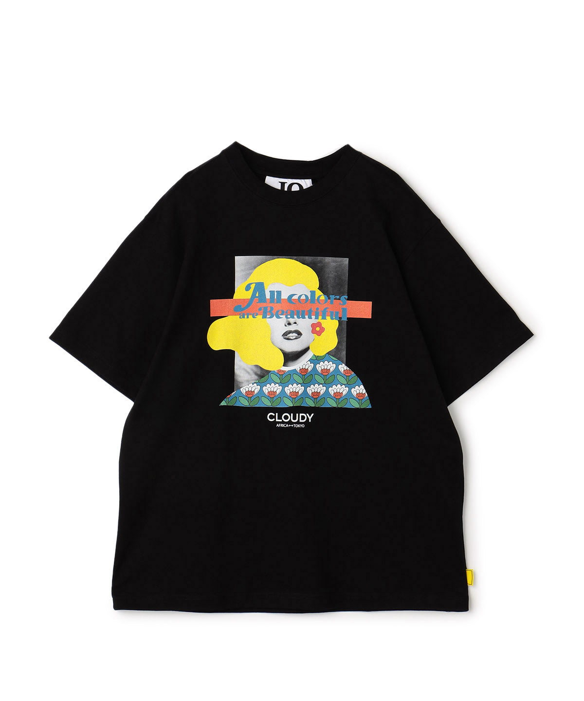 T-shirts Textile Collage Morning Blossom BLACK | Tシャツ | CLOUDY