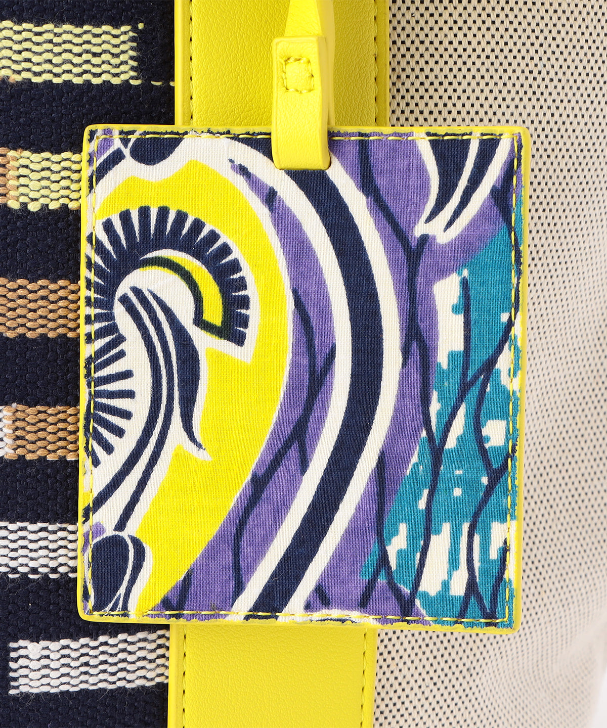 Two Tone Kente  Bag (Medium) YELLOW