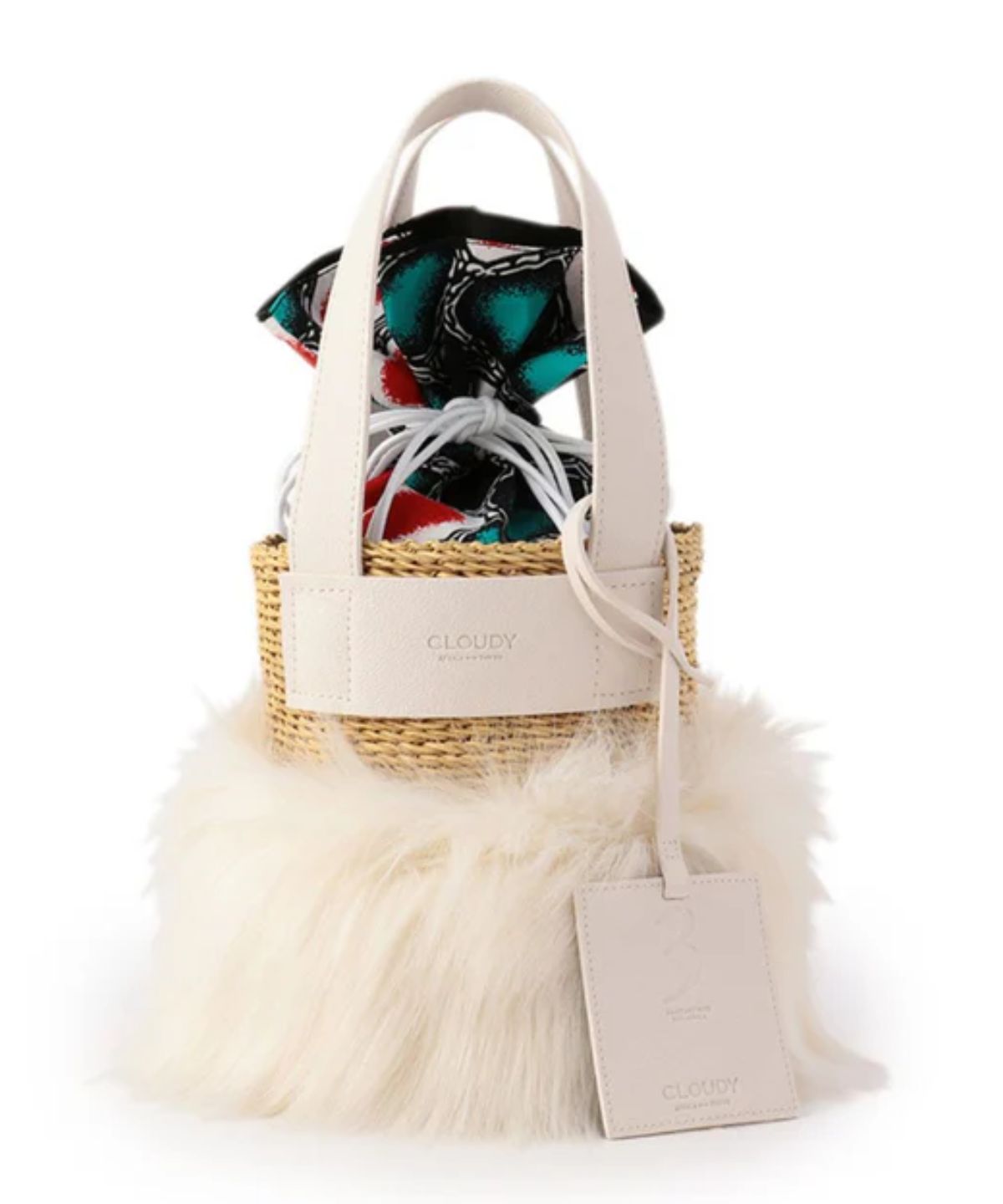 Eco Fur Basket OFFWHITE