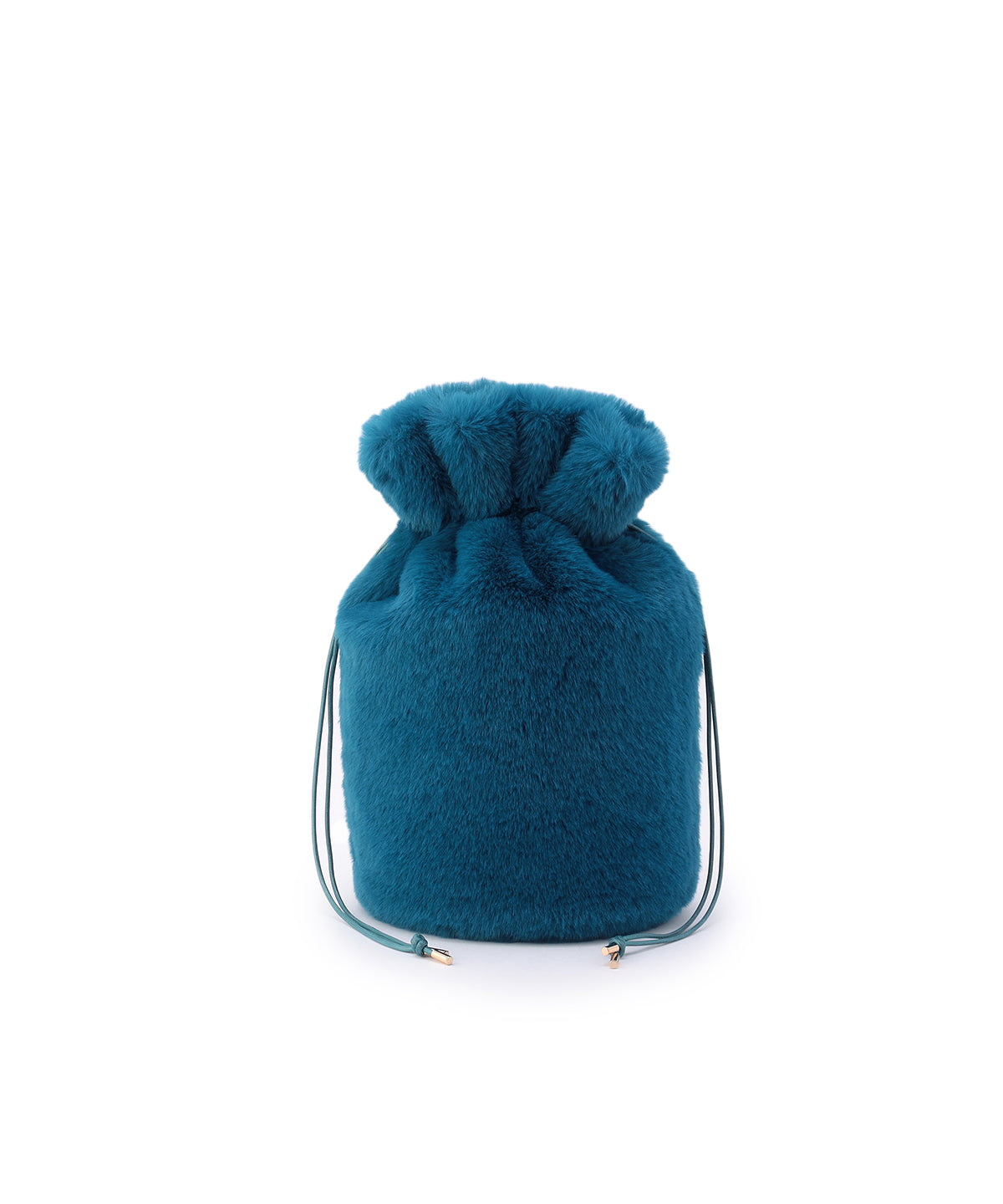 Eco Fur Drawstring Bag(Medium)E.BLUE