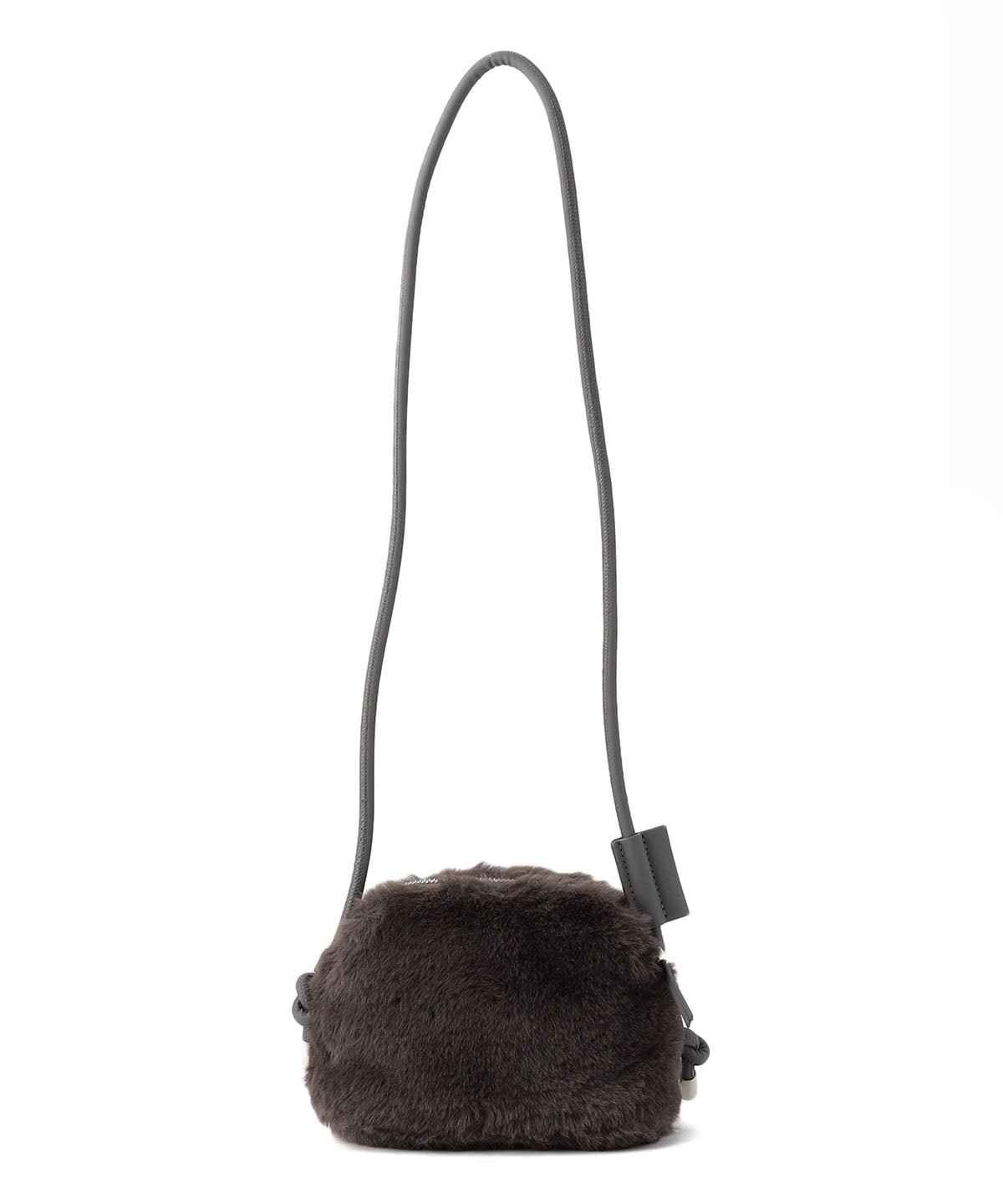 Eco Fur mini Shoulder Bag CHARCOAL