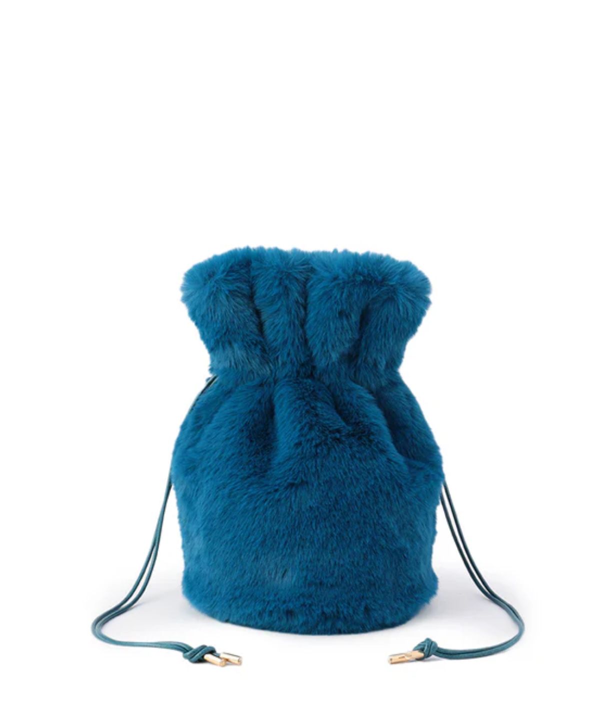 Eco Fur Drawstring Bag(Small)E.BLUE