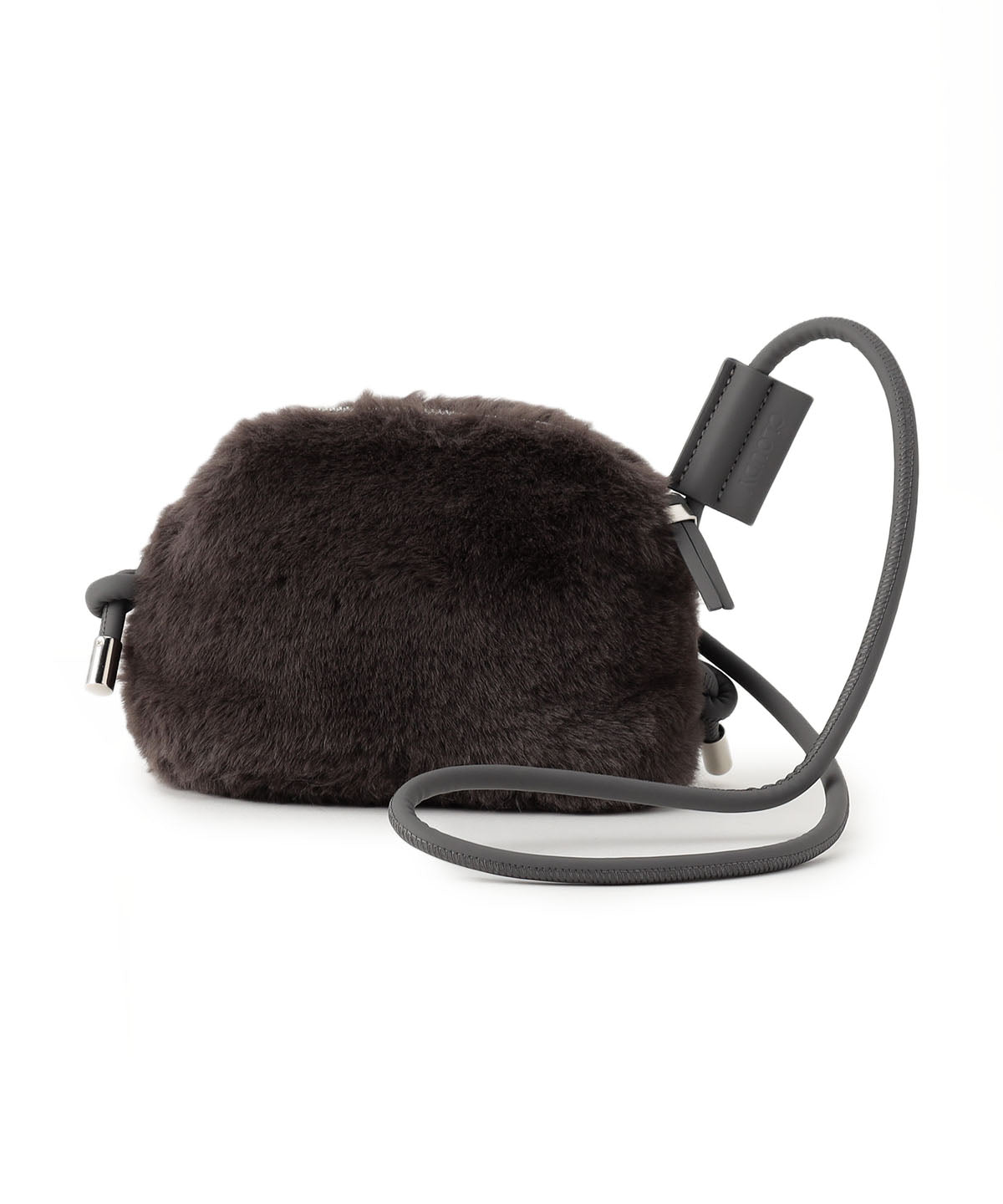 Eco Fur mini Shoulder Bag CHARCOAL