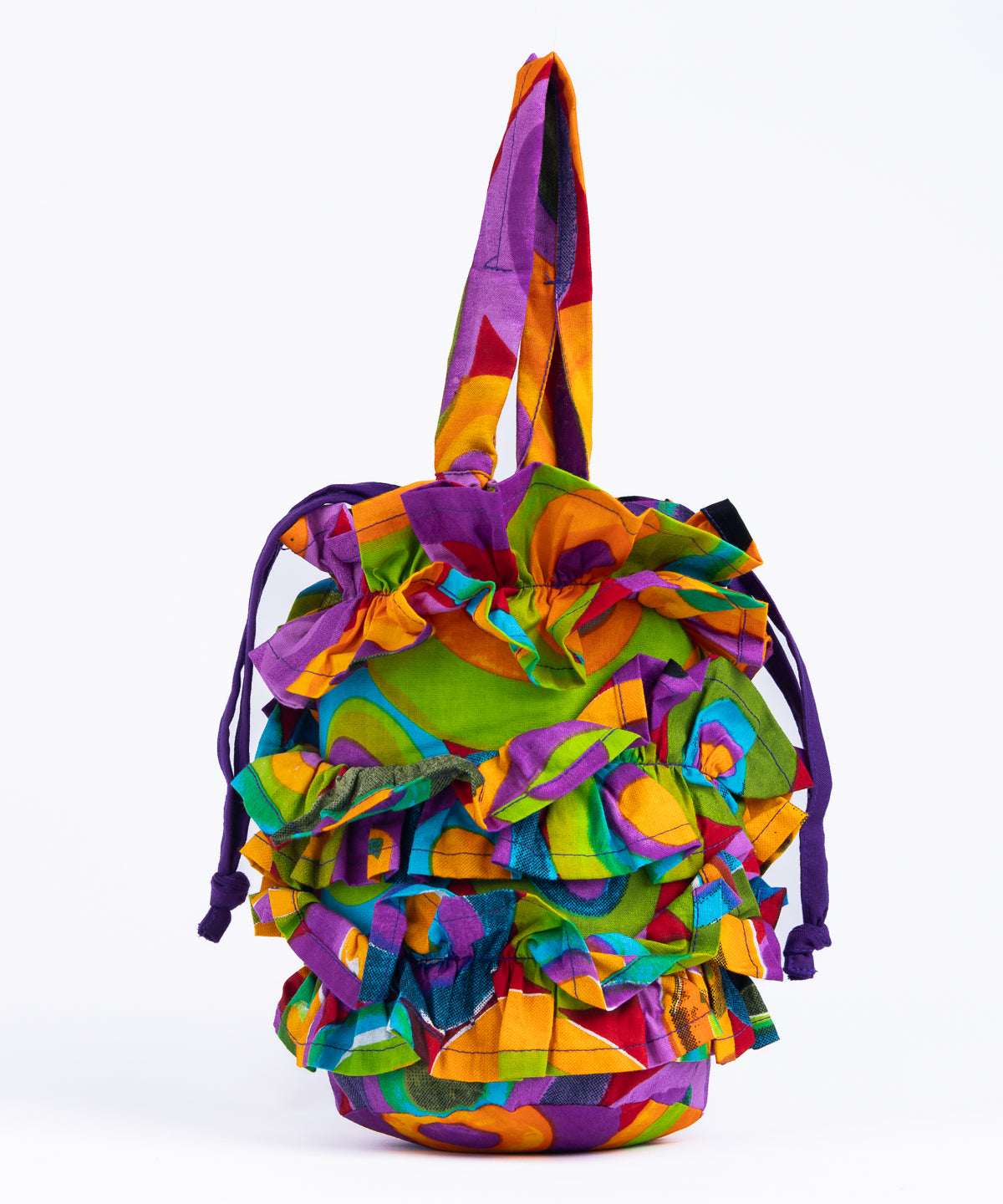 Frills Tube Drawstring Bag 054