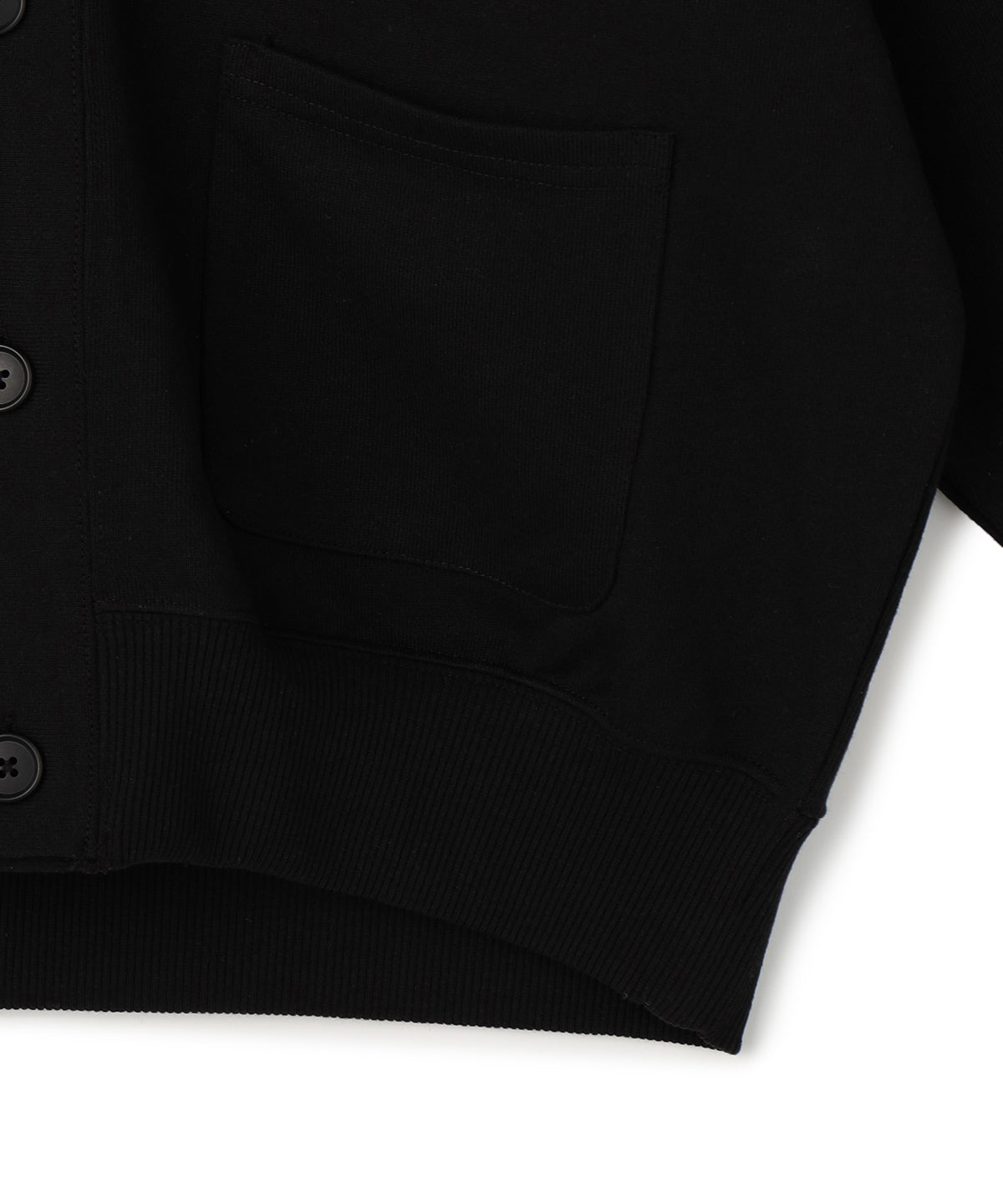 Sweat Cardigan Textile C BLACK