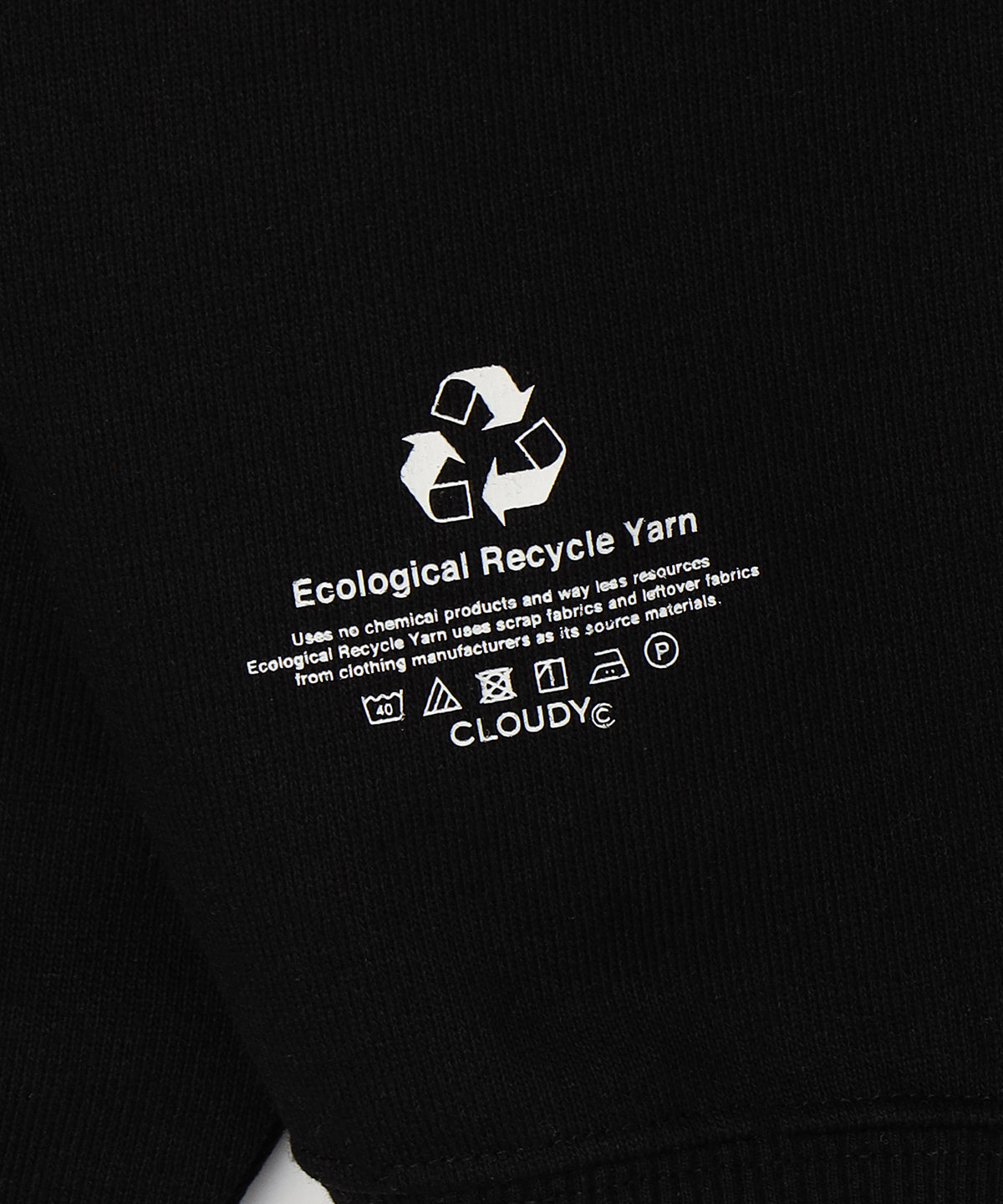Recycle Sweat Cardigan Textile C BLACK